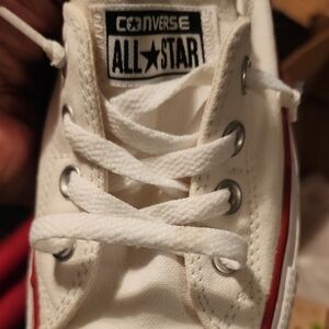 Converse' Cream All Star Shoes...size 8